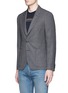 Front View - Click To Enlarge - PAUL SMITH - 'Soho' wool hopsack soft blazer