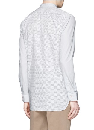 Back View - Click To Enlarge - PAUL SMITH - Mixed print patchwork Mandarin collar shirt