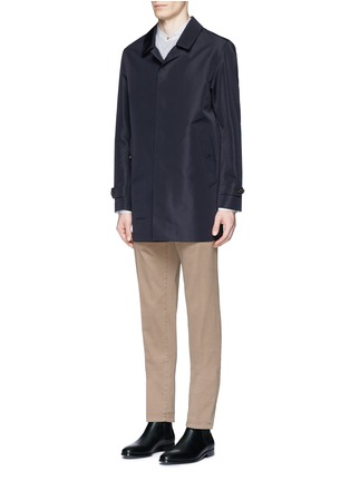 Figure View - Click To Enlarge - PAUL SMITH - Mixed print patchwork Mandarin collar shirt