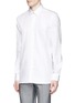 Front View - Click To Enlarge - PAUL SMITH - Spiral corded seam piqué trim twill shirt