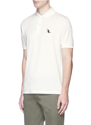 Front View - Click To Enlarge - PAUL SMITH - Dinosaur embroidered polo shirt