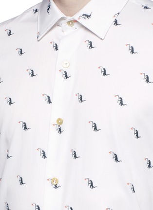 Detail View - Click To Enlarge - PAUL SMITH - Dinosaur fil coupé twill shirt