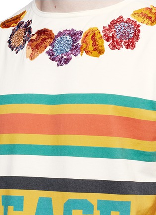 Detail View - Click To Enlarge - PAUL SMITH - Floral print embroidered long sleeve T-shirt