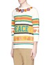 Front View - Click To Enlarge - PAUL SMITH - Floral print embroidered long sleeve T-shirt