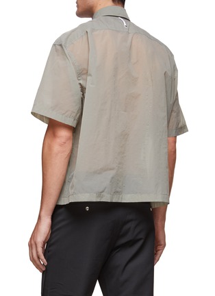 Back View - Click To Enlarge - KARMUEL YOUNG - See-through checked overshirt