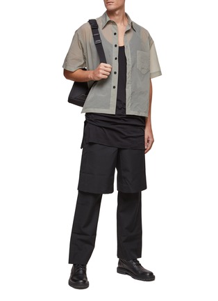 Figure View - Click To Enlarge - KARMUEL YOUNG - See-through checked overshirt