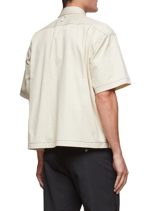 Back View - Click To Enlarge - KARMUEL YOUNG - Contrast topstitch point collar shirt