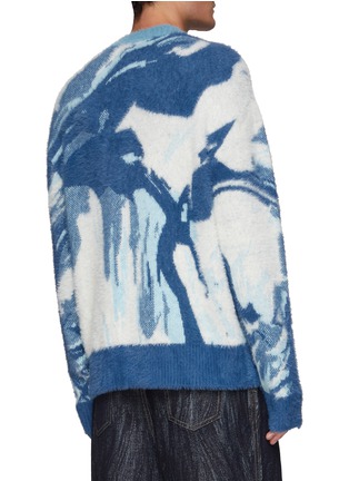 Back View - Click To Enlarge - FENG CHEN WANG - MARBLE INTARSIA CREWNECK KNIT SWEATER