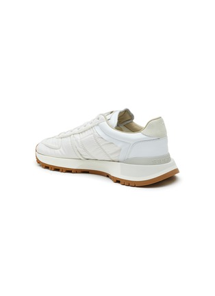  - MAISON MARGIELA - ‘50/50’ CALFSKIN LEATHER PANEL LOW-TOP LACE-UP SNEAKERS