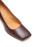 Detail View - Click To Enlarge - MAISON MARGIELA - Corner stitch heel square toe leather pumps
