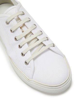 Detail View - Click To Enlarge - SAINT LAURENT - ‘Malibu' distressed canvas sneakers
