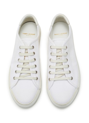 Figure View - Click To Enlarge - SAINT LAURENT - ‘Malibu' distressed canvas sneakers