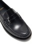 Detail View - Click To Enlarge - SAINT LAURENT - Logo plaque leather loafers