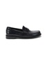 Main View - Click To Enlarge - SAINT LAURENT - Logo plaque leather loafers