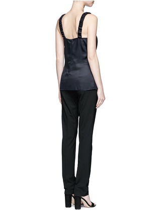Back View - Click To Enlarge - VICTORIA BECKHAM - Ruched strap sleeveless wrap top