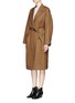 Front View - Click To Enlarge - ISABEL MARANT ÉTOILE - 'Idony' oversized cotton-linen gabardine coat