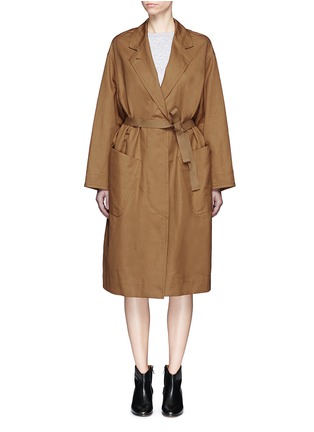 Main View - Click To Enlarge - ISABEL MARANT ÉTOILE - 'Idony' oversized cotton-linen gabardine coat