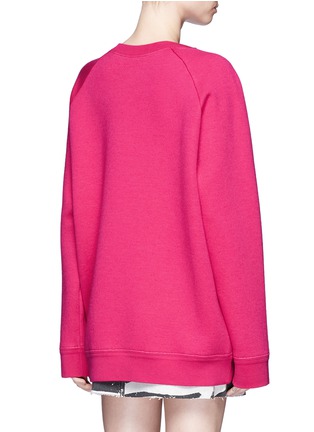 Back View - Click To Enlarge - MARC JACOBS - x MTV sequin logo embroidered sweatshirt