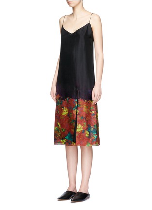 Front View - Click To Enlarge - ACNE STUDIOS - Sea flower print silk camisole dress