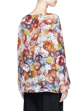 Back View - Click To Enlarge - ACNE STUDIOS - 'Brenna' floral print silk satin top
