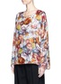 Front View - Click To Enlarge - ACNE STUDIOS - 'Brenna' floral print silk satin top