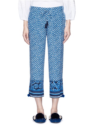 Main View - Click To Enlarge - FIGUE - 'Fiore' abstract pyramid print silk pants