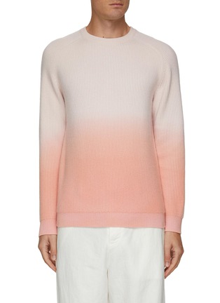 Main View - Click To Enlarge - DREYDEN - Horizontal Dip Dye Cashmere Sweater