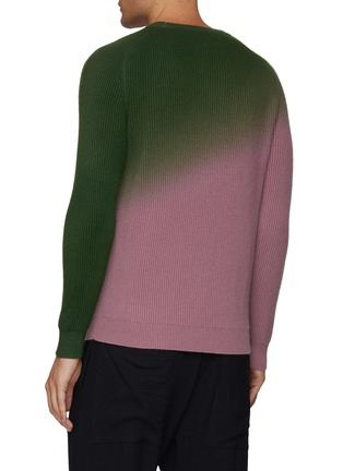 Back View - Click To Enlarge - DREYDEN - Diagonal Dip Dye Cashmere Sweater