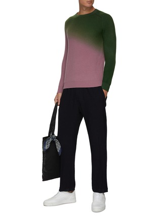 Figure View - Click To Enlarge - DREYDEN - Diagonal Dip Dye Cashmere Sweater