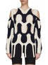 DION LEE - Duo-tone cable knit cutout sweater