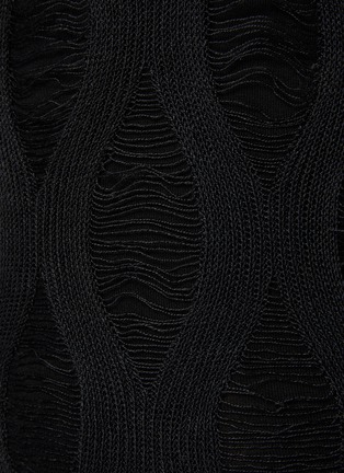  - DION LEE - Distressed knit overlay mini dress