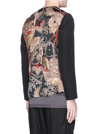 Back View - Click To Enlarge - BY WALID - 'Liam' dragon embroidered silk jacket