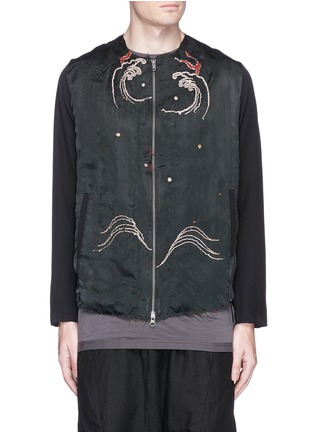 Main View - Click To Enlarge - BY WALID - 'Liam' dragon embroidered silk jacket