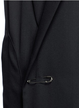 Detail View - Click To Enlarge - SULVAM - Metal pin oversized wool long coat