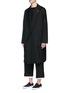 Front View - Click To Enlarge - SULVAM - Metal pin oversized wool long coat
