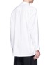 Back View - Click To Enlarge - SULVAM - Raw edge removable collar cotton shirt