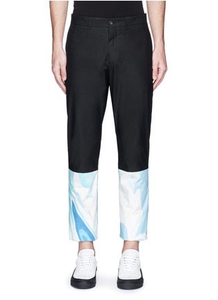 Main View - Click To Enlarge - 73119 - Wave print panel cotton pants