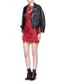 Figure View - Click To Enlarge - TOPSHOP - Floral embroidered appliqué mesh mini dress