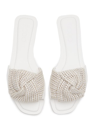 Detail View - Click To Enlarge - RODO - SOFT KNOTTED STRAW MESH SANDALS