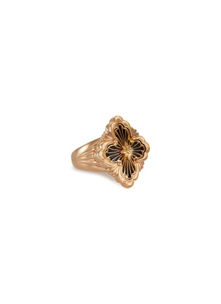 Main View - Click To Enlarge - BUCCELLATI - ‘Opera Tulle’ Onyx 18k Rose Gold Ring