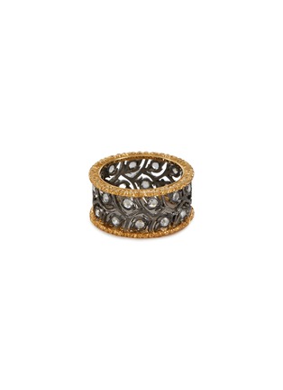 Main View - Click To Enlarge - BUCCELLATI - ‘ETERNELLE RAMAGE’ Diamond 18K YELLOW WHITE GOLD RING