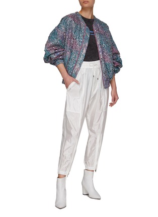 Figure View - Click To Enlarge - ISABEL MARANT - Lahore' Sporty Silk Cropped Pants