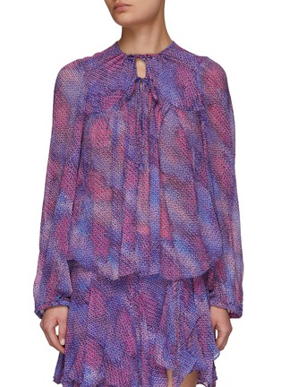 Main View - Click To Enlarge - ISABEL MARANT - Ametissa' Gradient Coloured Silk-Chiffon Blouse