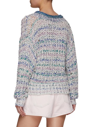 Back View - Click To Enlarge - ISABEL MARANT - Andrea' Lurex Ribbon Knit Crochet Sweater