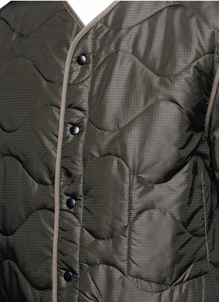 Detail View - Click To Enlarge - COVERT - Tiger embroidered quilted coat