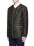 Front View - Click To Enlarge - COVERT - Tiger embroidered quilted coat