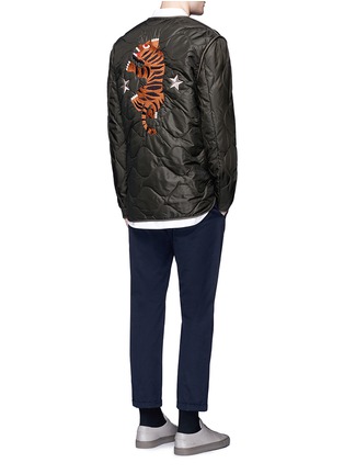Figure View - Click To Enlarge - COVERT - Tiger embroidered quilted coat