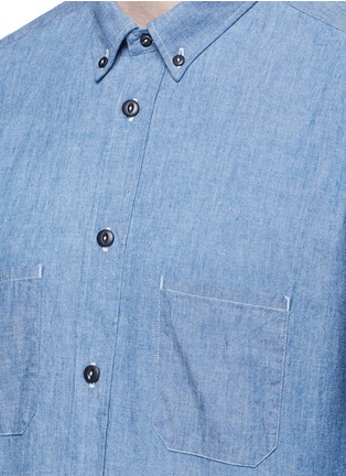 Detail View - Click To Enlarge - COVERT - Raw edge seam cotton shirt