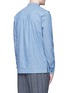 Back View - Click To Enlarge - COVERT - Raw edge seam cotton shirt