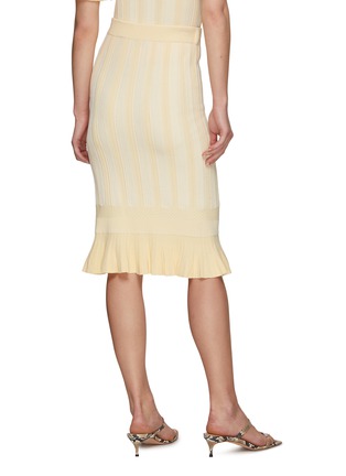 Back View - Click To Enlarge - CRUSH COLLECTION - FLARED RIB KNIT SKIRT